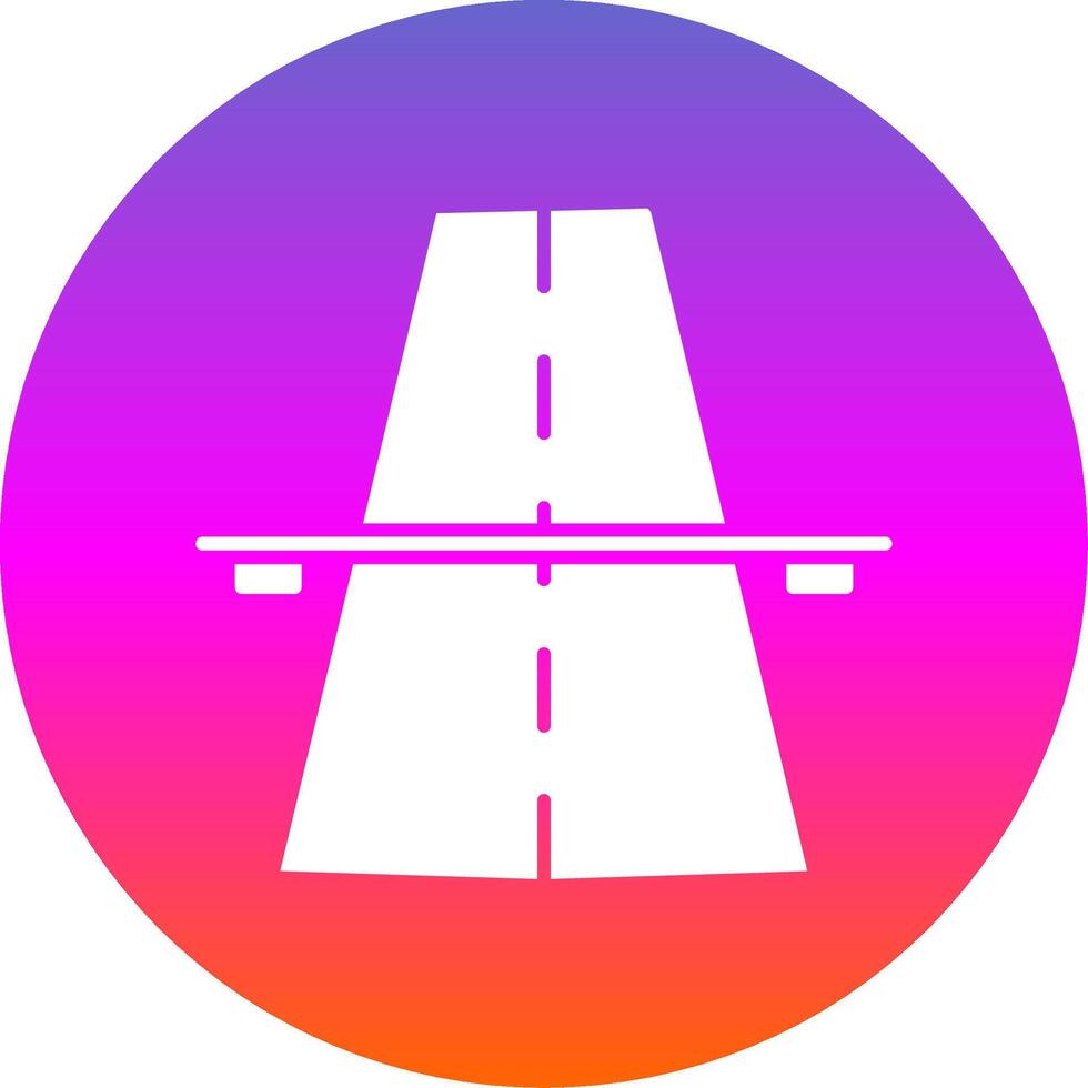 Highway Glyph Gradient Circle Icon vector