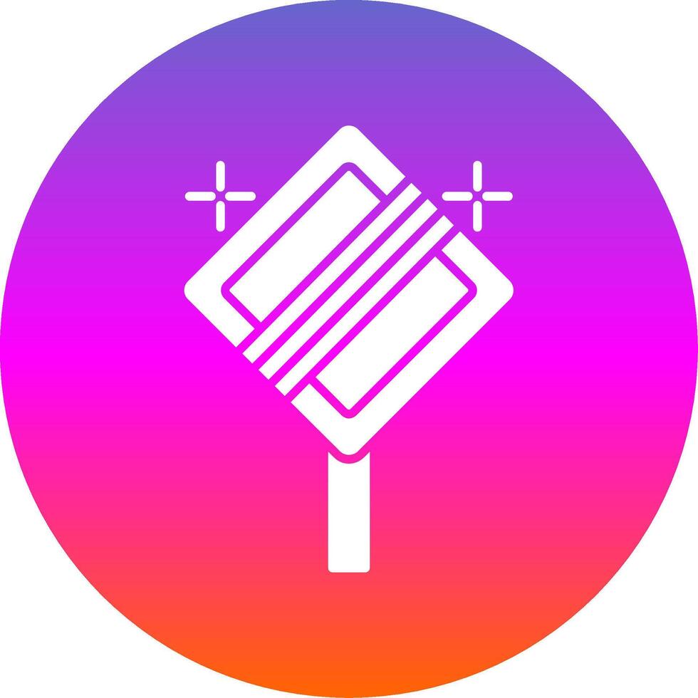 End Of Priority Glyph Gradient Circle Icon vector