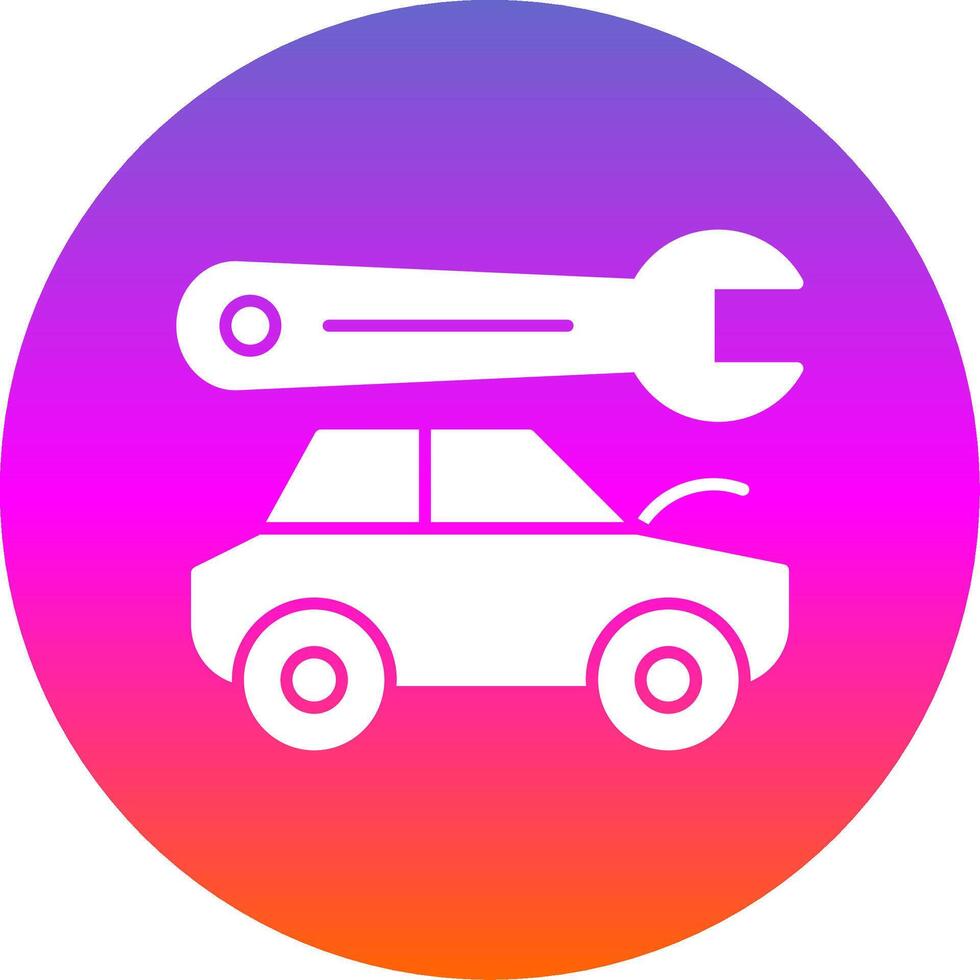 Body Repair Glyph Gradient Circle Icon vector