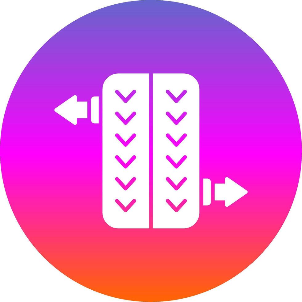 Wheel Alignment Glyph Gradient Circle Icon vector