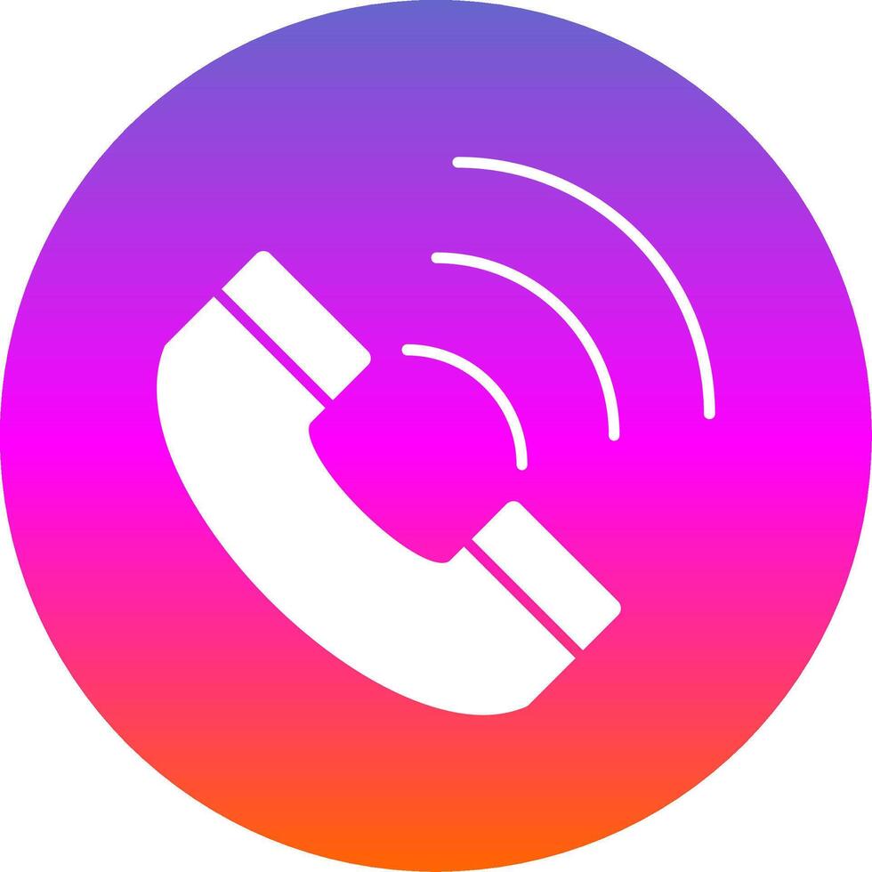 Phone Glyph Gradient Circle Icon vector