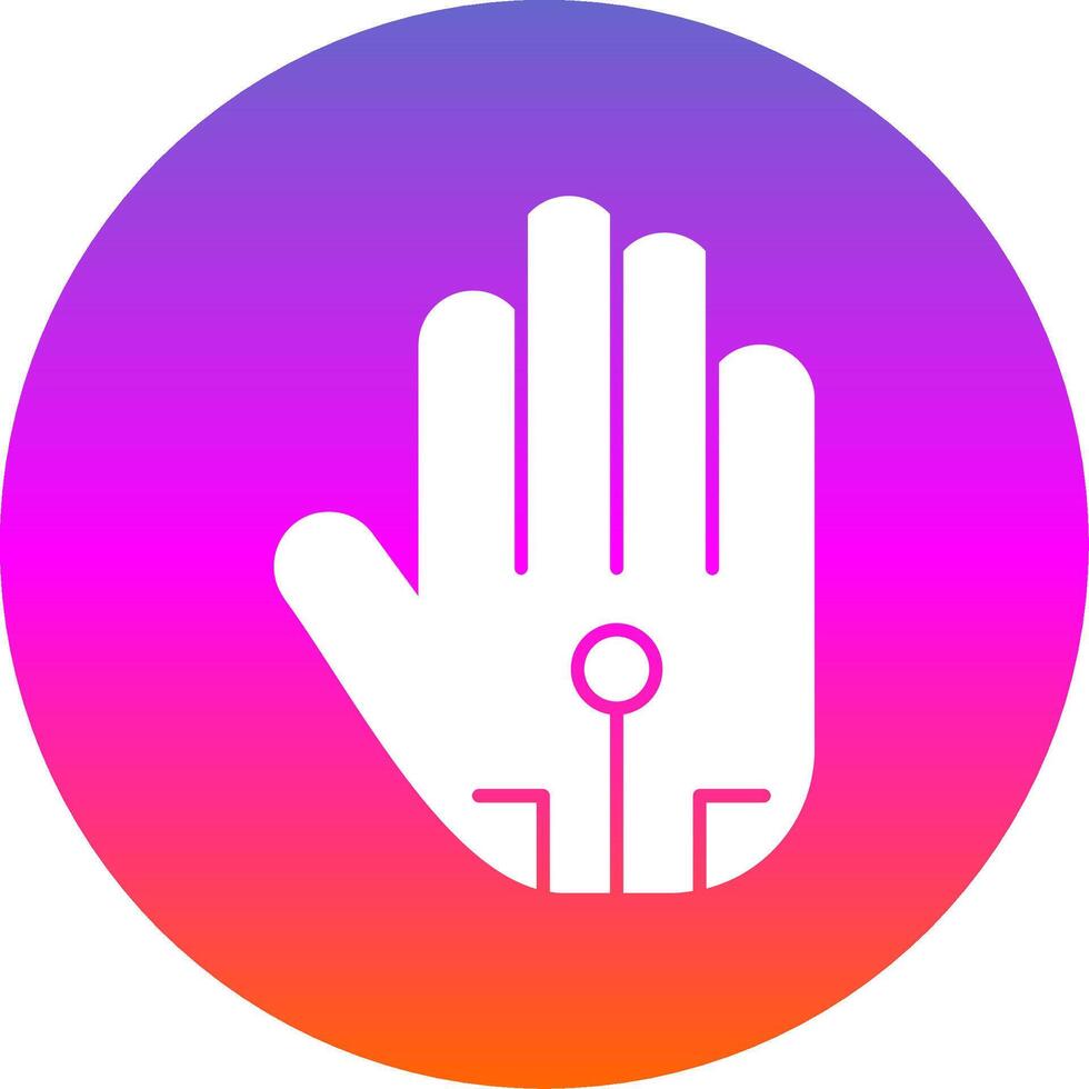 Wired Glove Glyph Gradient Circle Icon vector