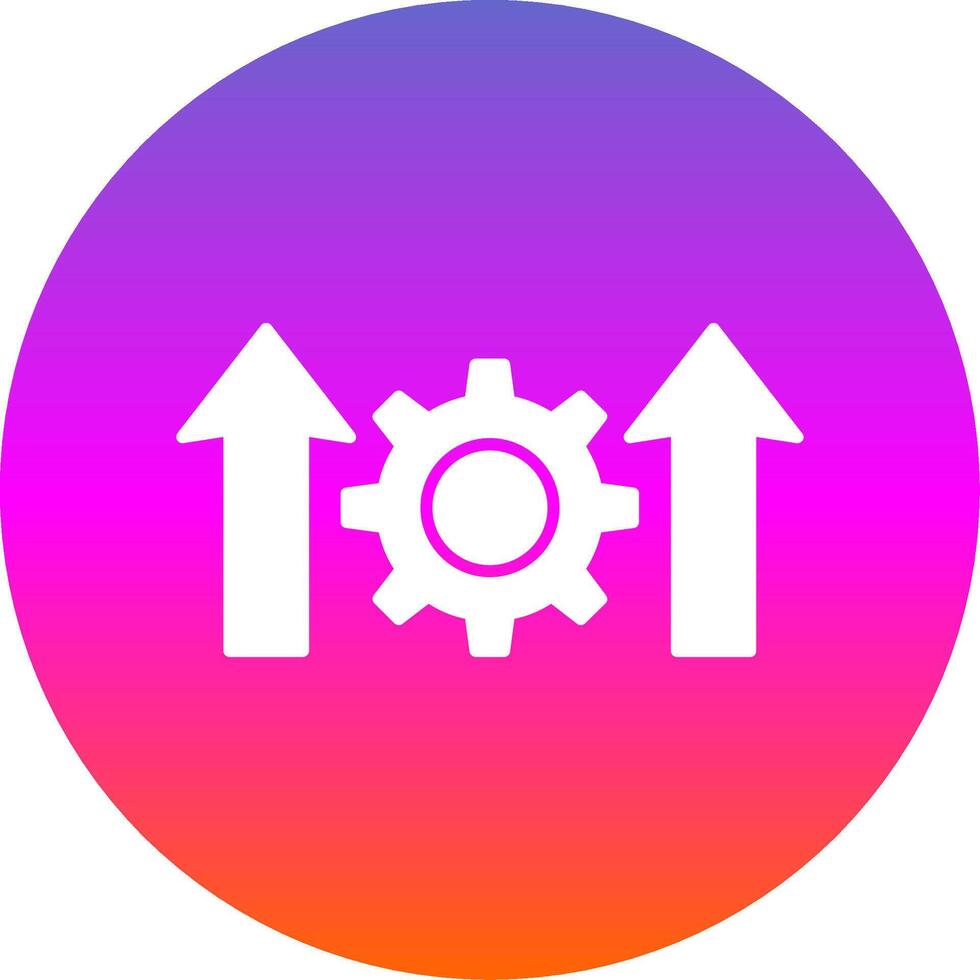 Automation Glyph Gradient Circle Icon vector