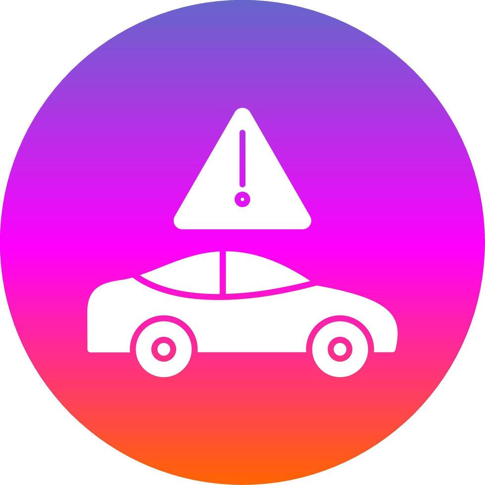 Traffic Jam Glyph Gradient Circle Icon vector