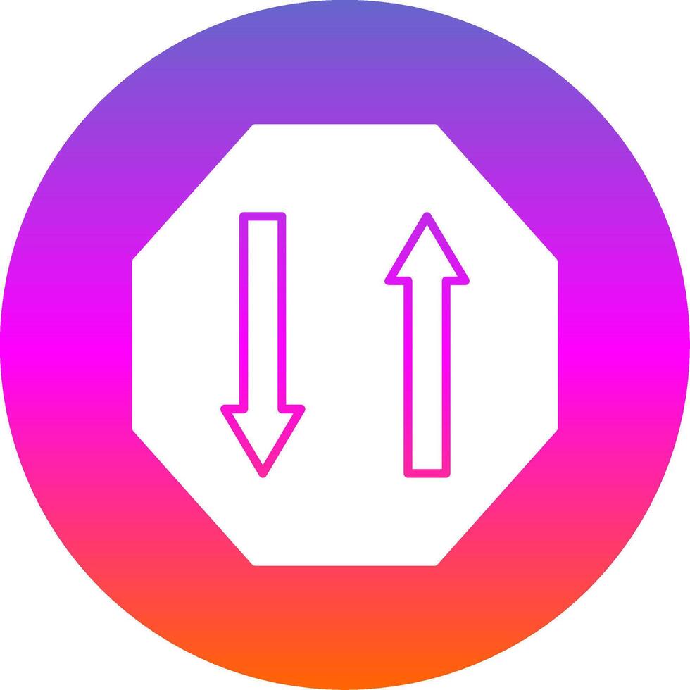 Two Way Glyph Gradient Circle Icon vector