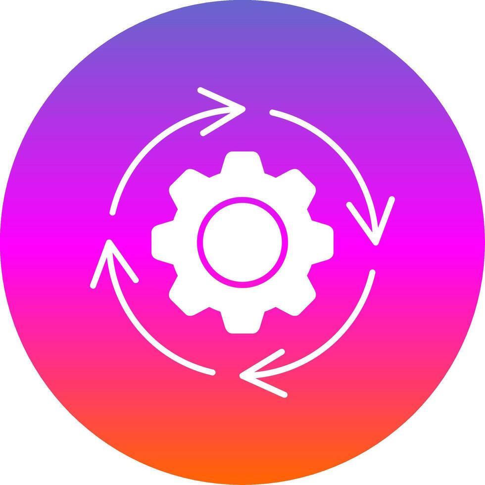 adaptación glifo degradado circulo icono vector