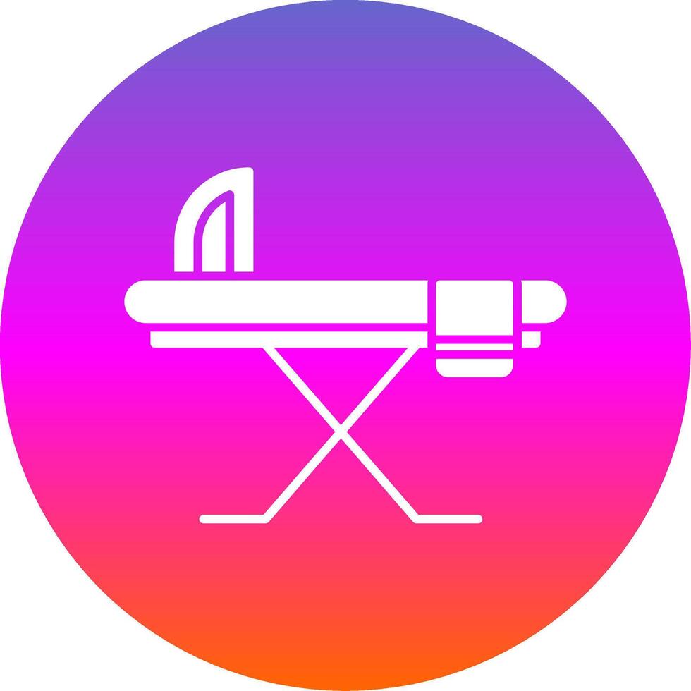 Ironing Board Glyph Gradient Circle Icon vector