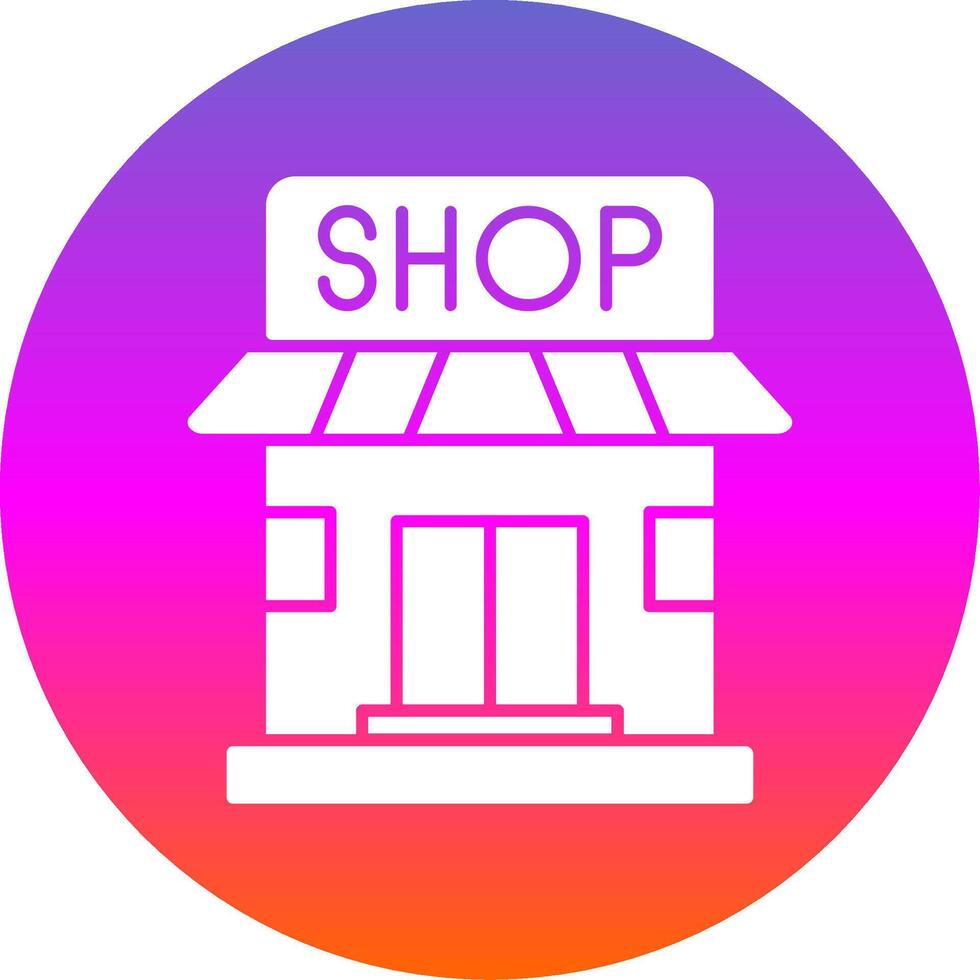 Boutique Glyph Gradient Circle Icon vector