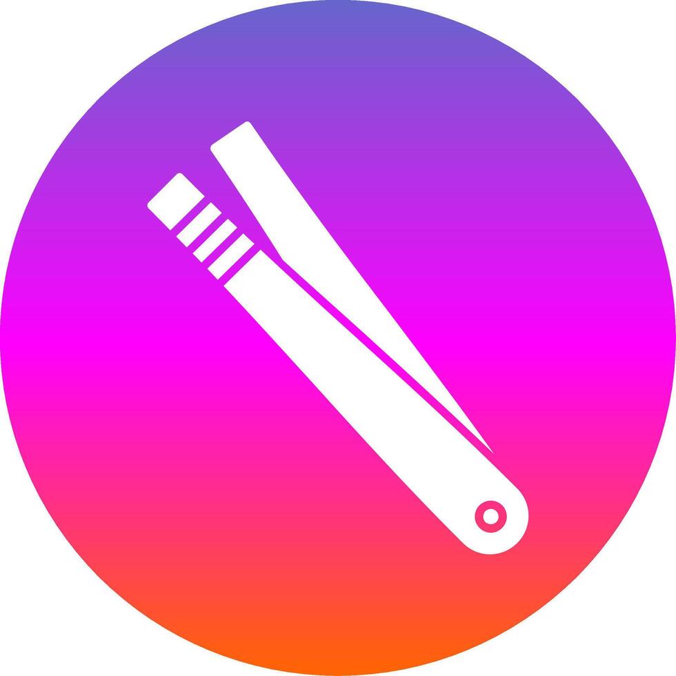 Tweezer Glyph Gradient Circle Icon vector