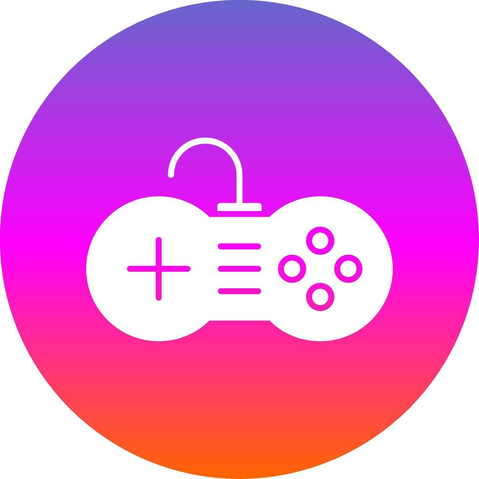 Video Console Glyph Gradient Circle Icon vector