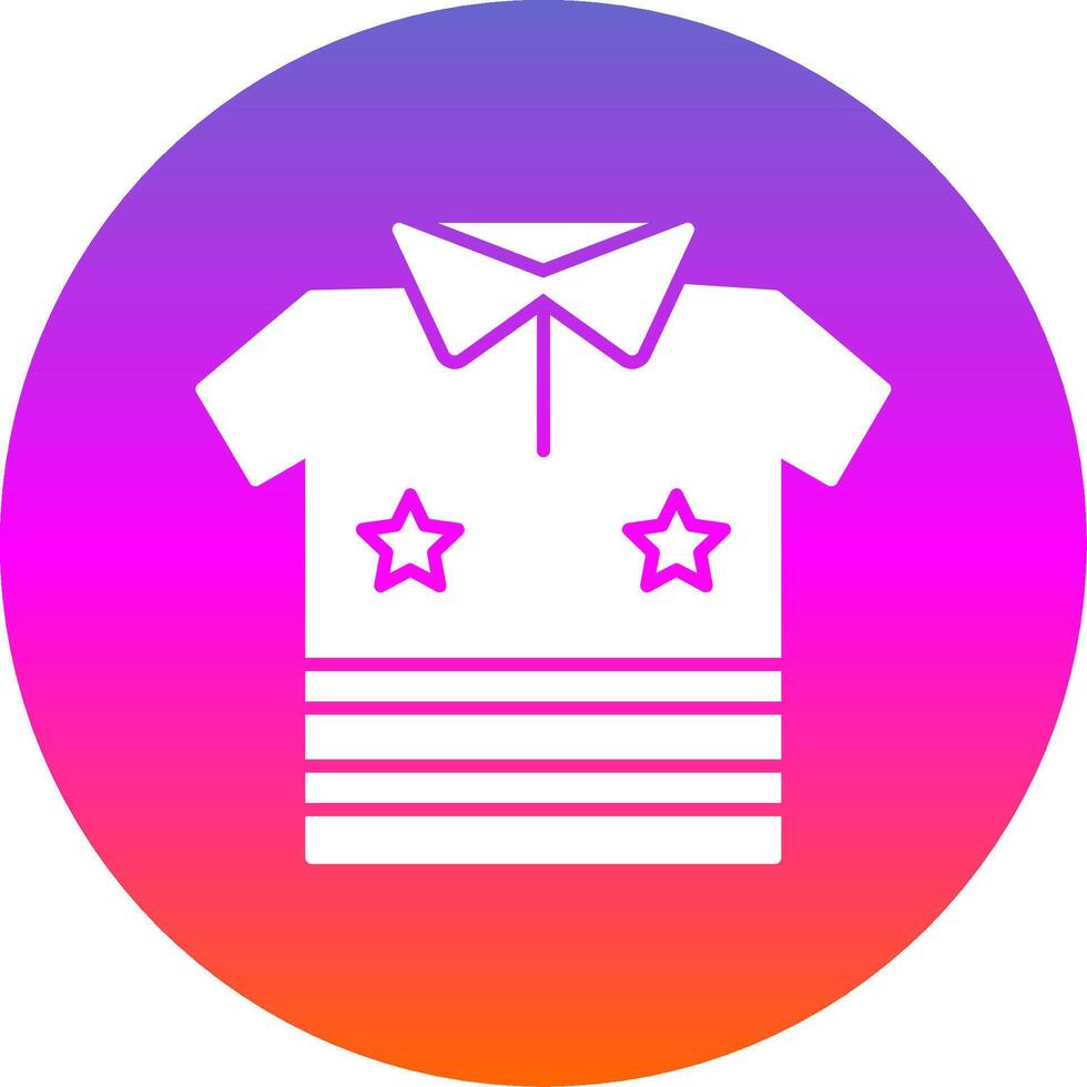 Shirt Glyph Gradient Circle Icon vector