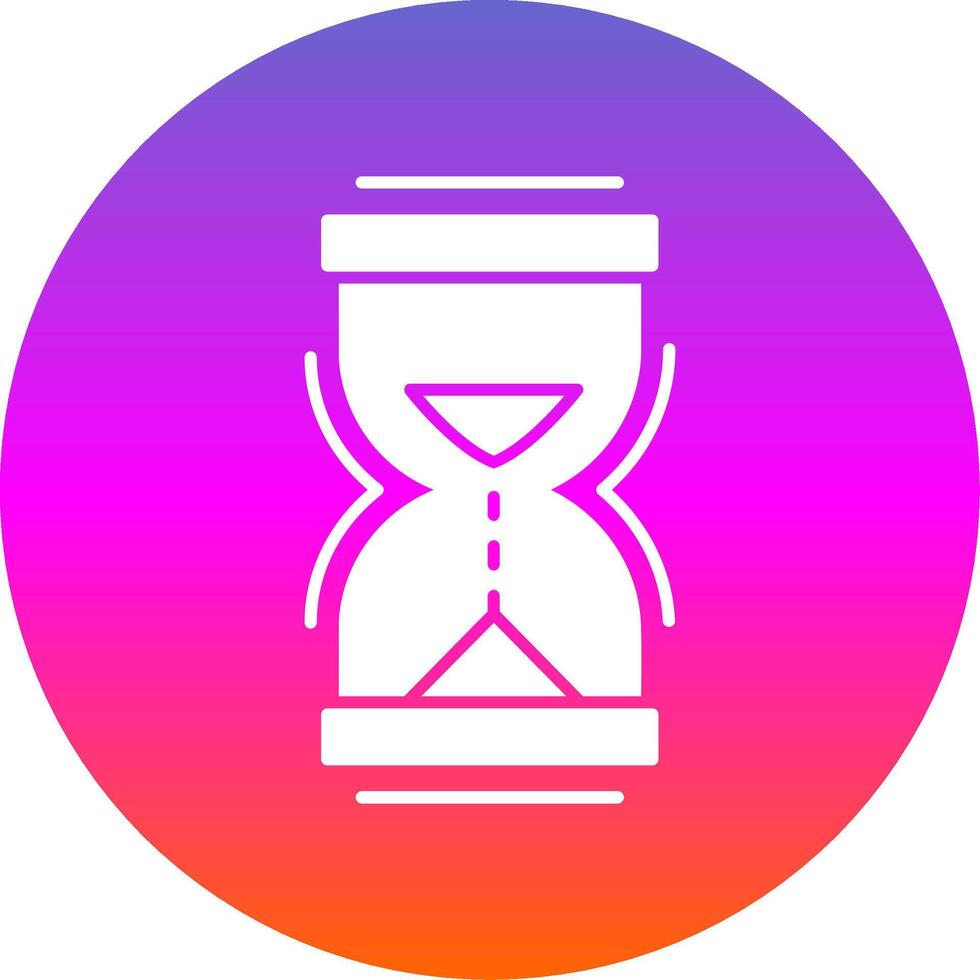 Hour Glass Glyph Gradient Circle Icon vector