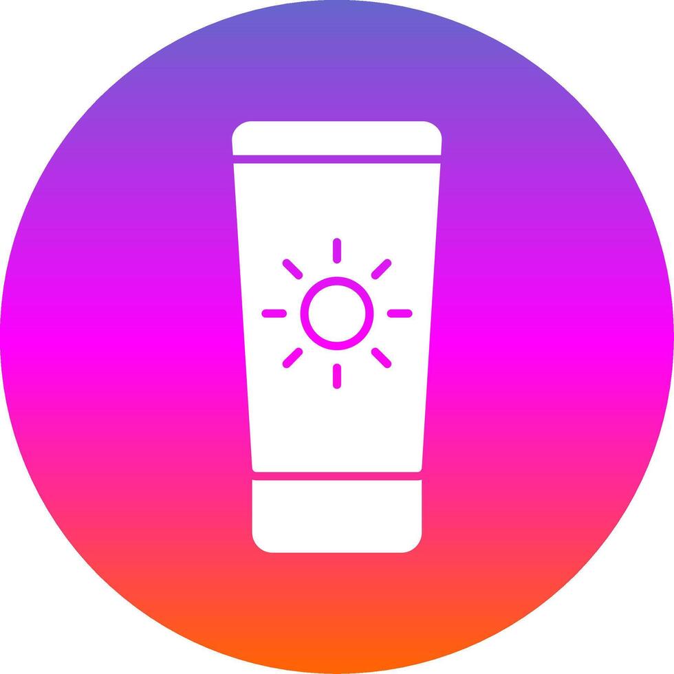 Sun Cream Glyph Gradient Circle Icon vector
