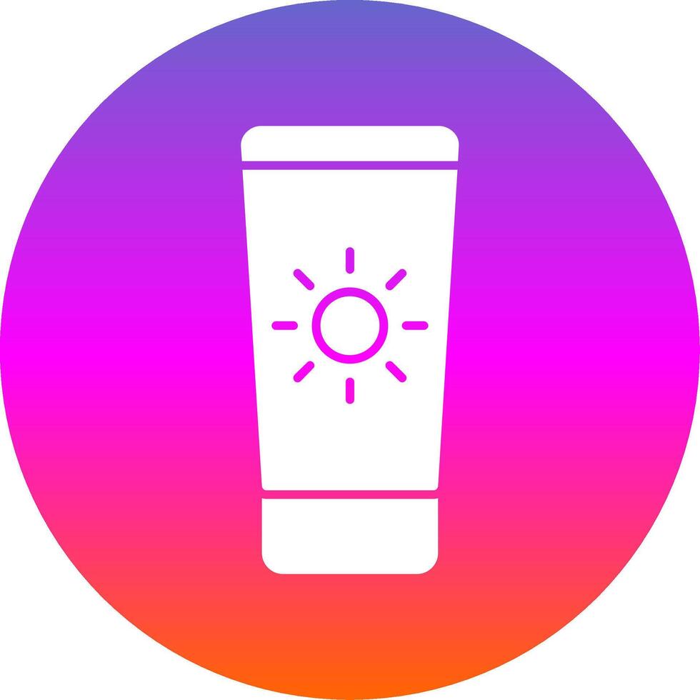 Sun Cream Glyph Gradient Circle Icon vector