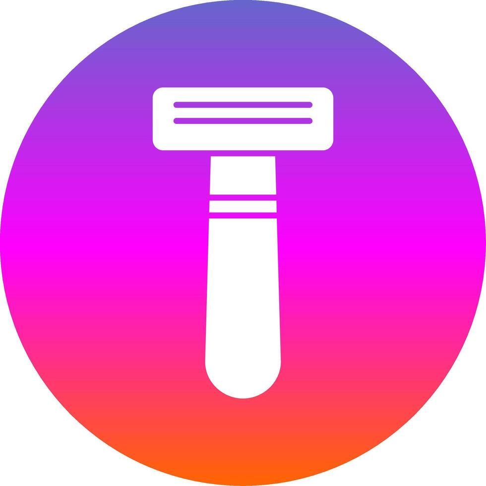 Shaving Razor Glyph Gradient Circle Icon vector