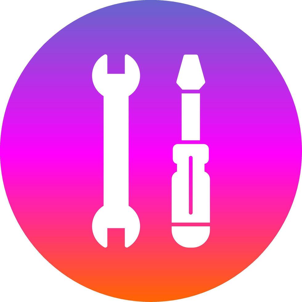 Tools Glyph Gradient Circle Icon vector