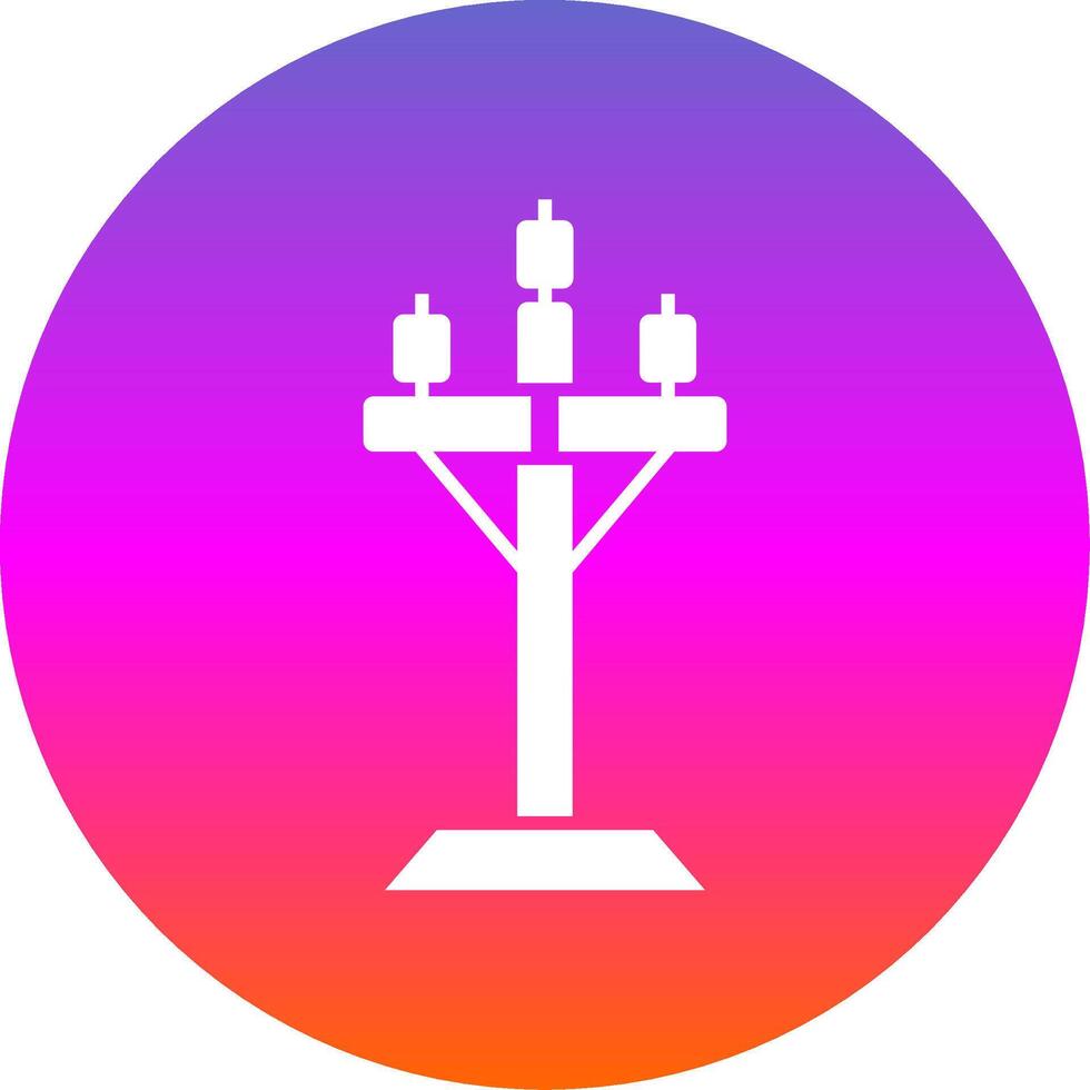 High Voltage Glyph Gradient Circle Icon vector