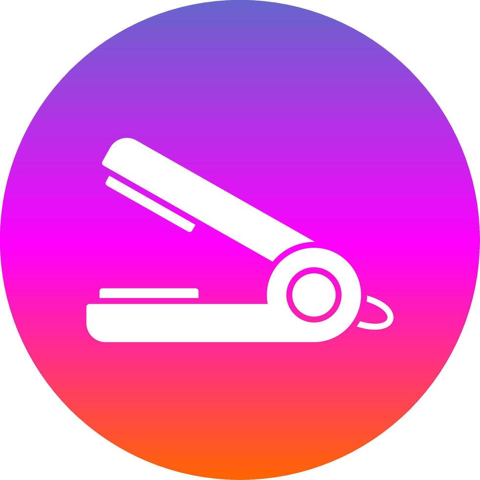 Hair Straightener Glyph Gradient Circle Icon vector