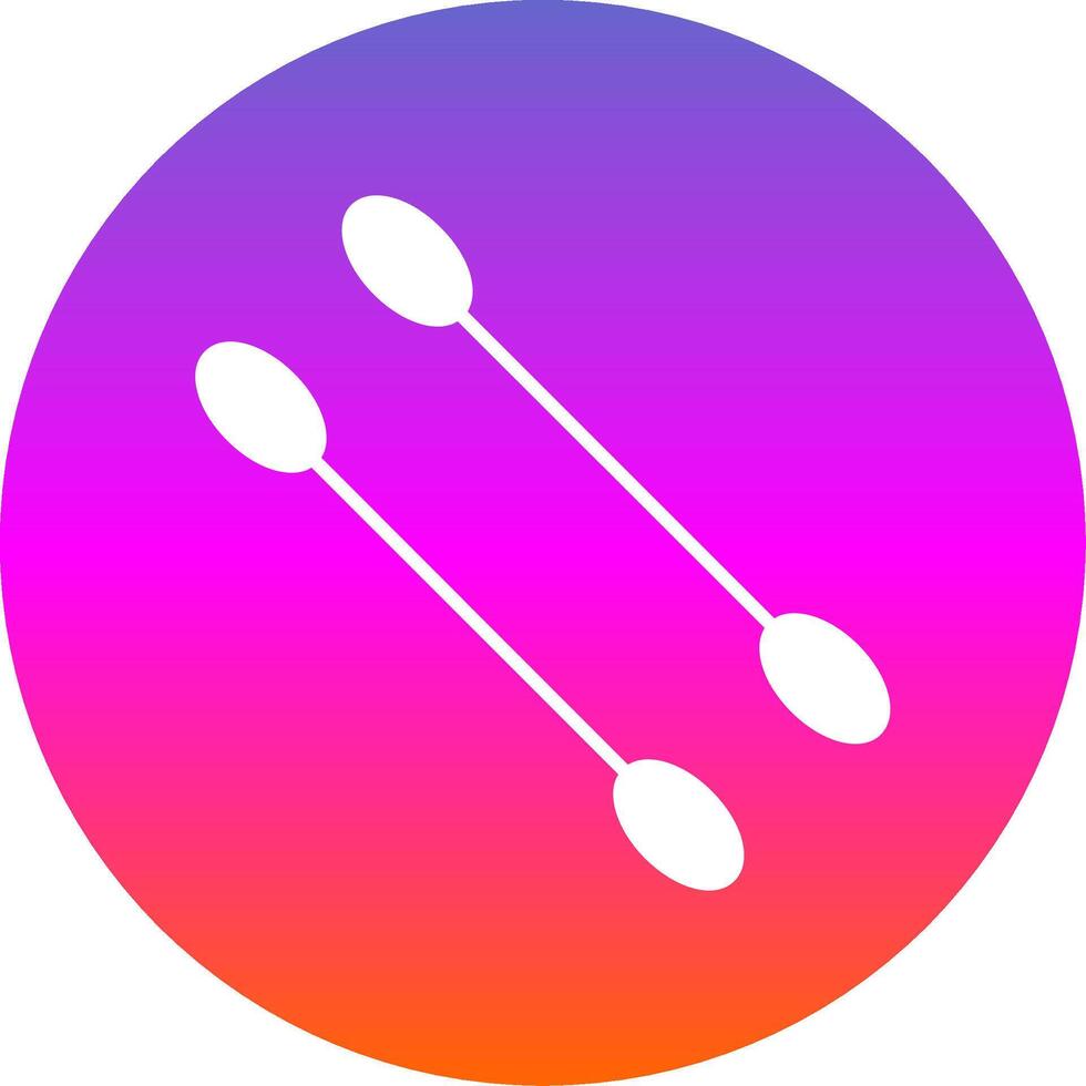 Cotton Swabs Glyph Gradient Circle Icon vector