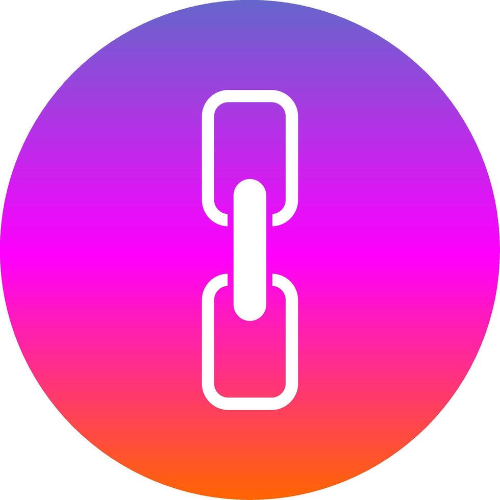 Chain Glyph Gradient Circle Icon vector