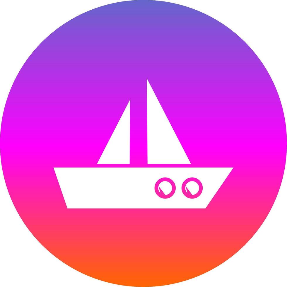 Boat Glyph Gradient Circle Icon vector