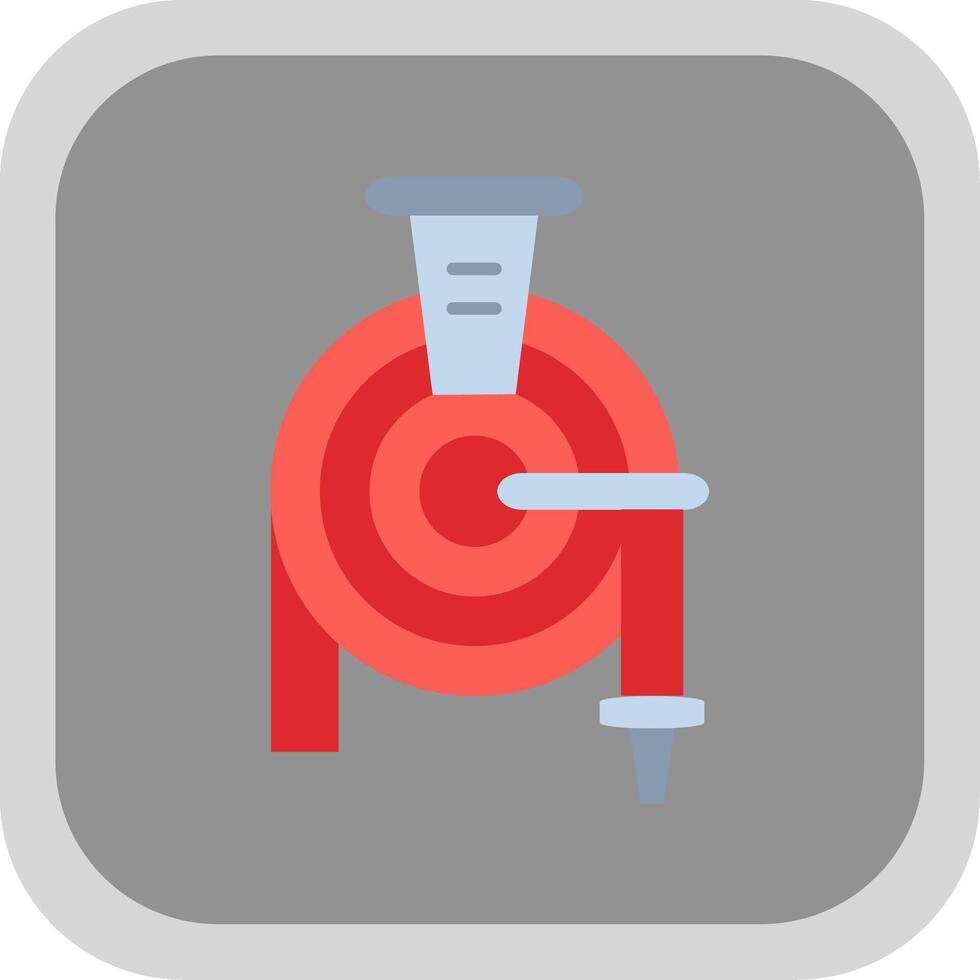 Hose Flat Round Corner Icon vector