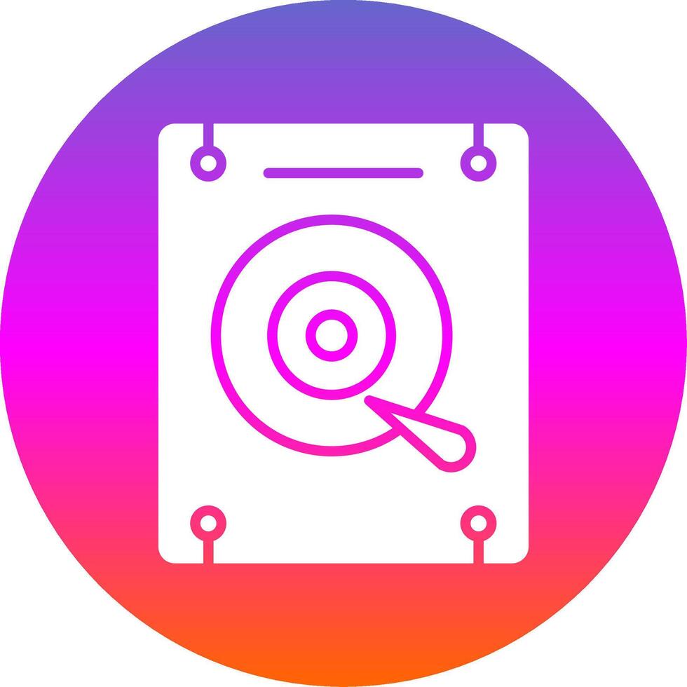 Hard Disk Glyph Gradient Circle Icon vector