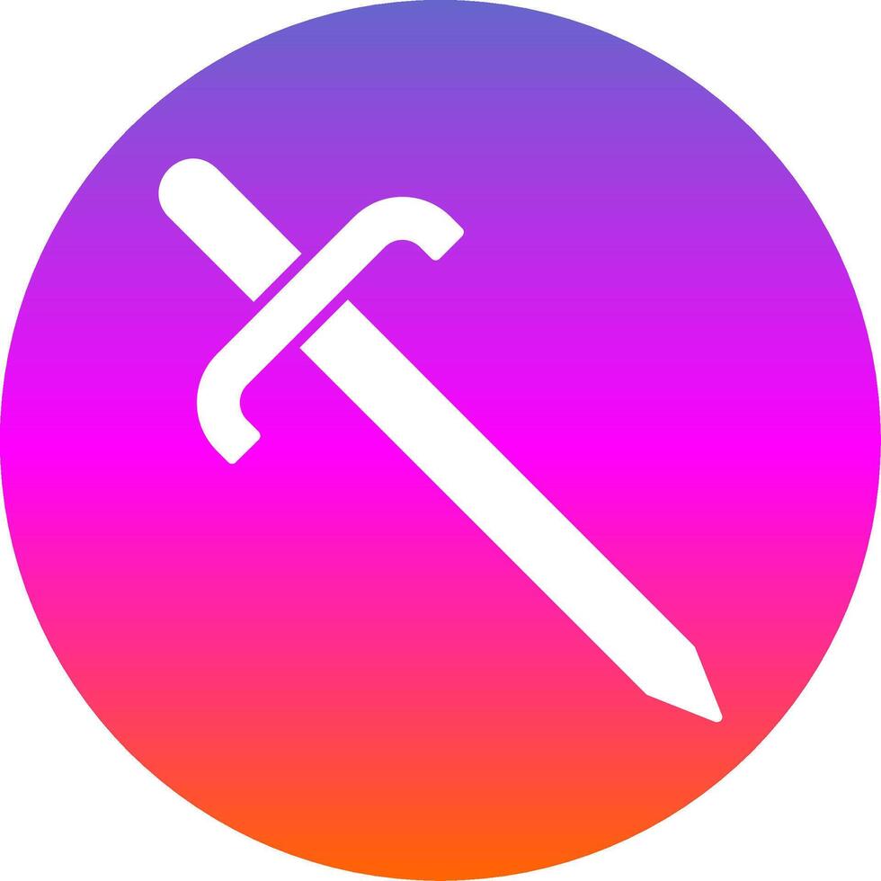 Cutlass Glyph Gradient Circle Icon vector