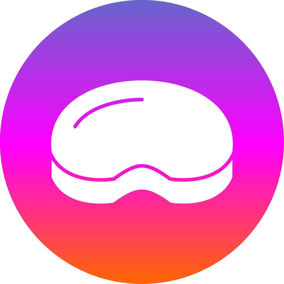 Steak Glyph Gradient Circle Icon vector