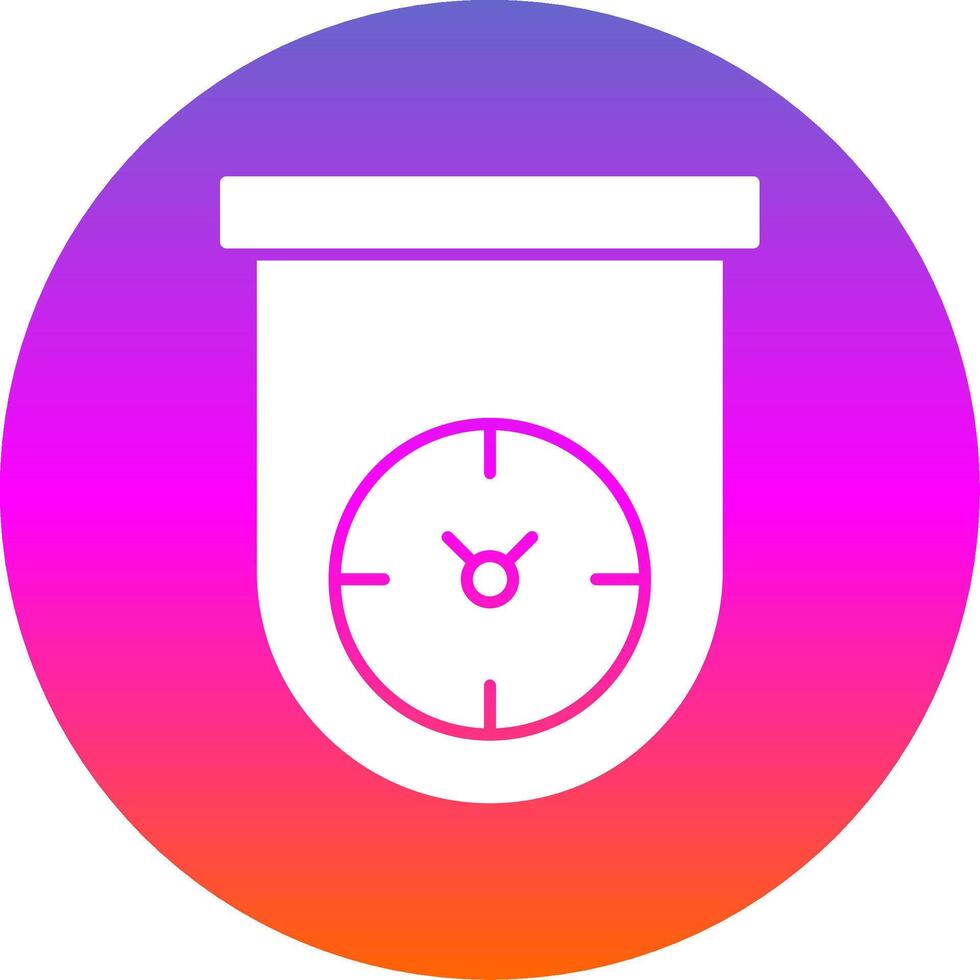 Kitchen Timer Glyph Gradient Circle Icon vector