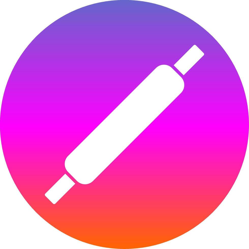 Rolling Pins Glyph Gradient Circle Icon vector