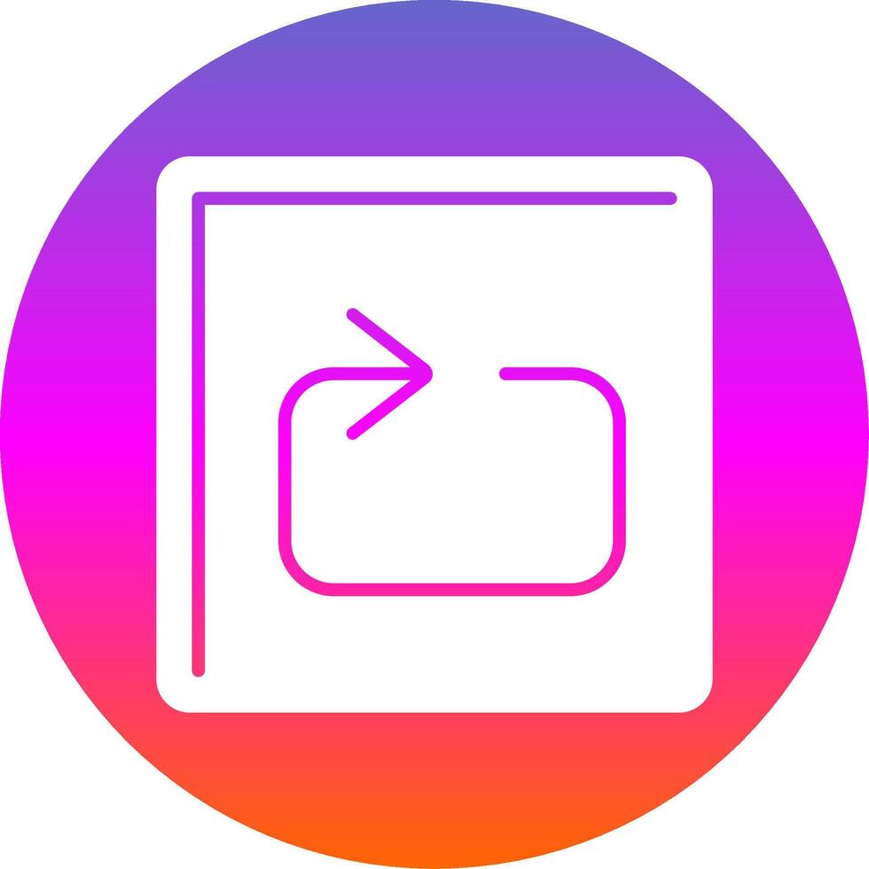 Loop Glyph Gradient Circle Icon vector