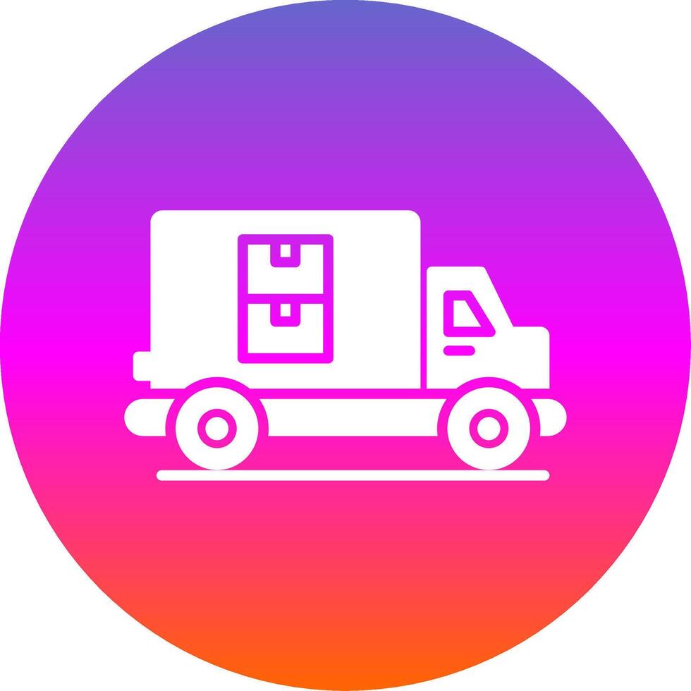 Free Delivery Glyph Gradient Circle Icon vector