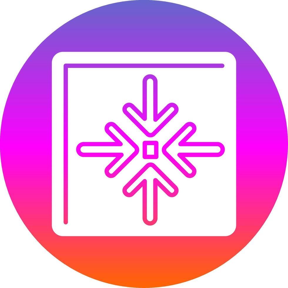 Shrink Glyph Gradient Circle Icon vector