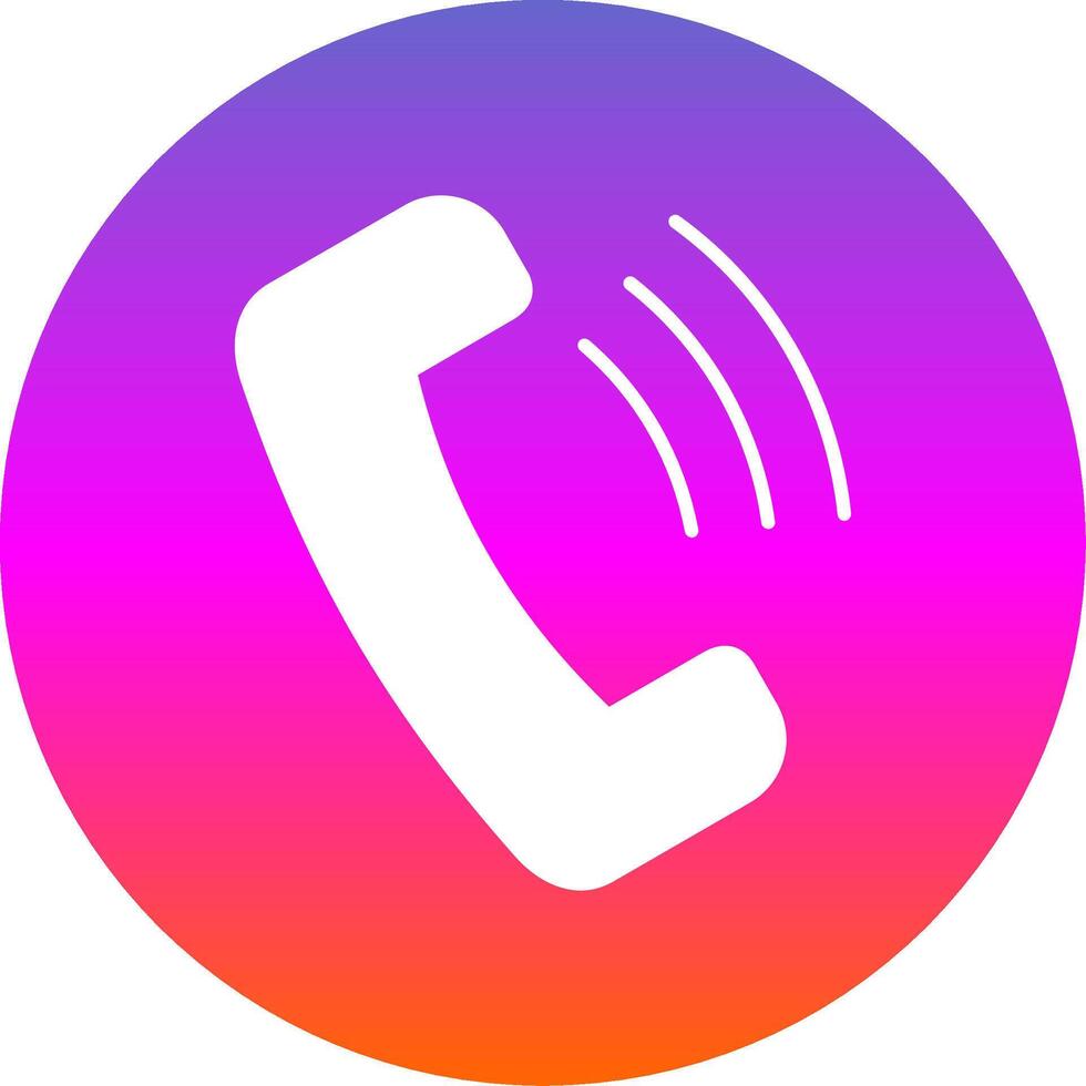 Phone Call Glyph Gradient Circle Icon vector