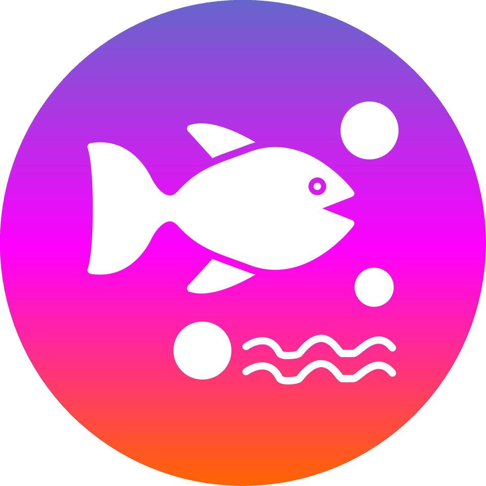 Seafood Glyph Gradient Circle Icon vector