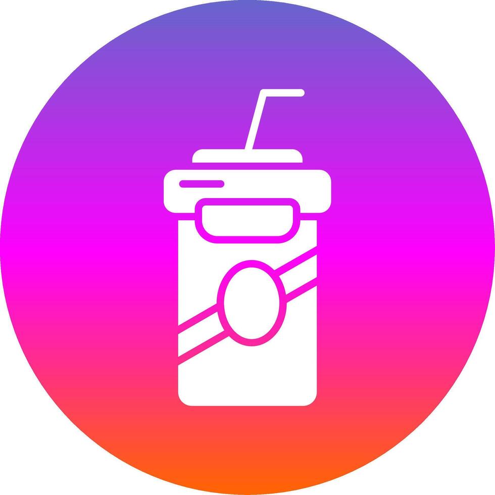 Soft drink Glyph Gradient Circle Icon vector