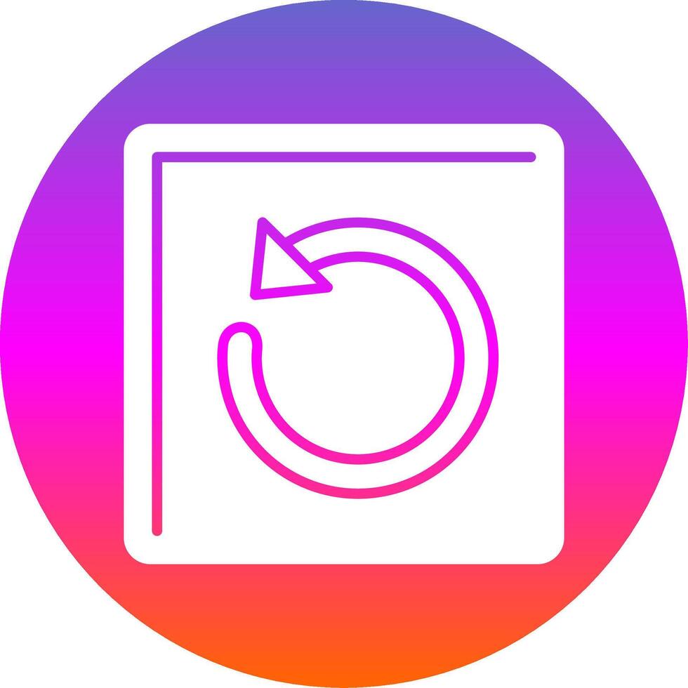 Undo Glyph Gradient Circle Icon vector