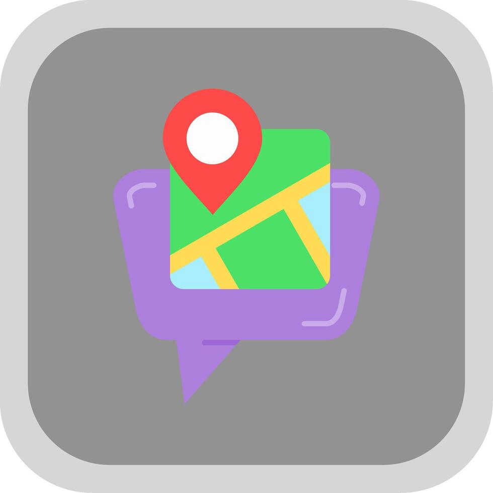 Map location Flat Round Corner Icon vector