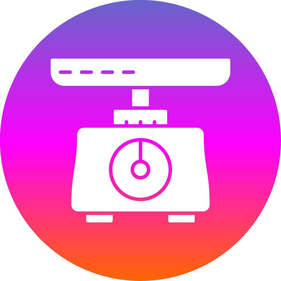 Weighing Scale Glyph Gradient Circle Icon vector