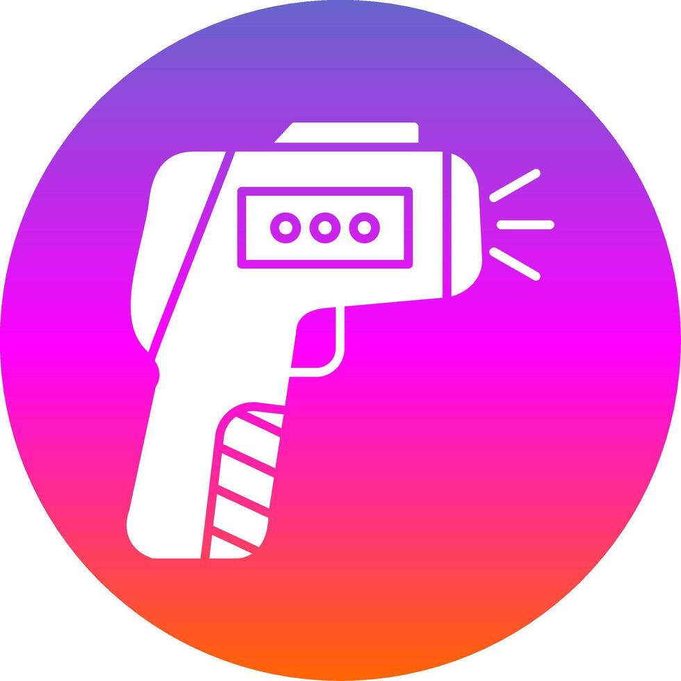 Thermometer Gun Glyph Gradient Circle Icon vector
