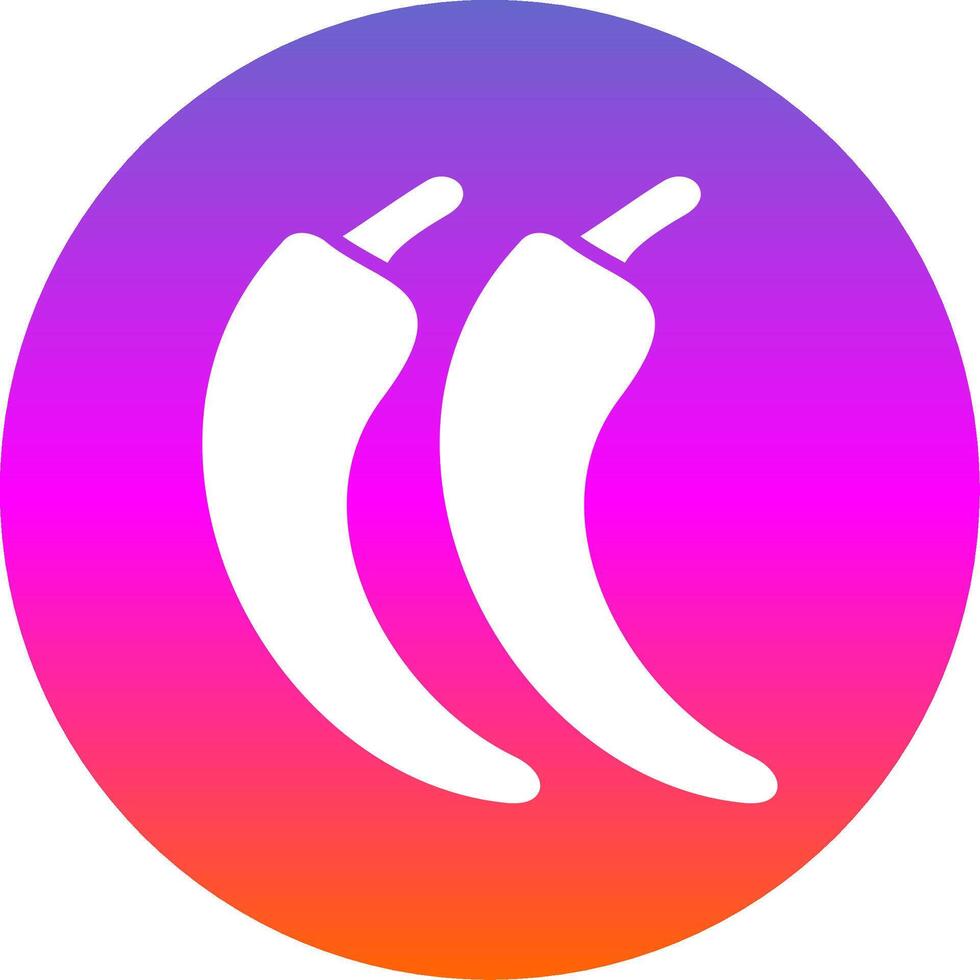 Chilli Glyph Gradient Circle Icon vector
