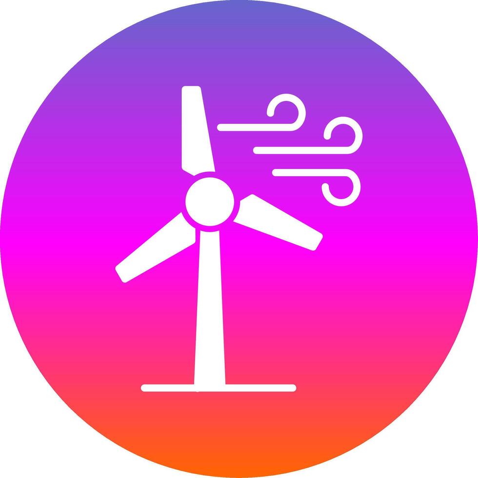 Windmills Glyph Gradient Circle Icon vector