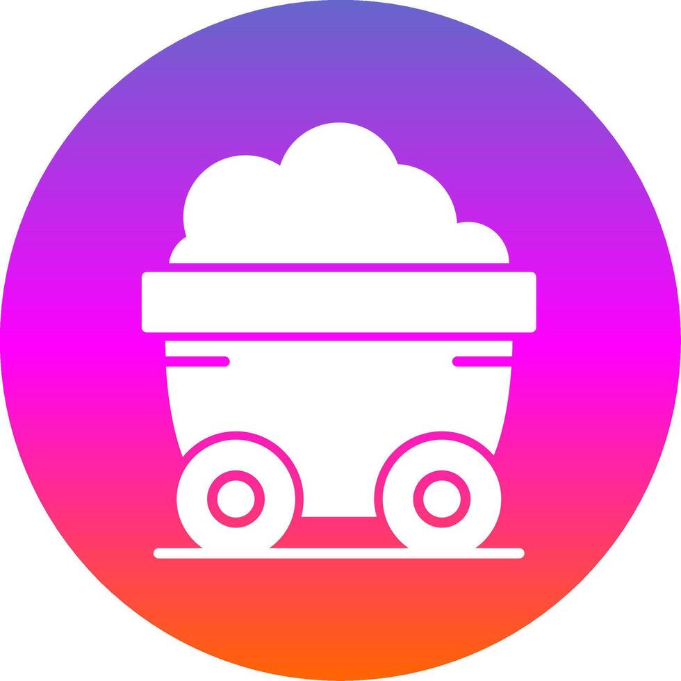 Wagon Glyph Gradient Circle Icon vector