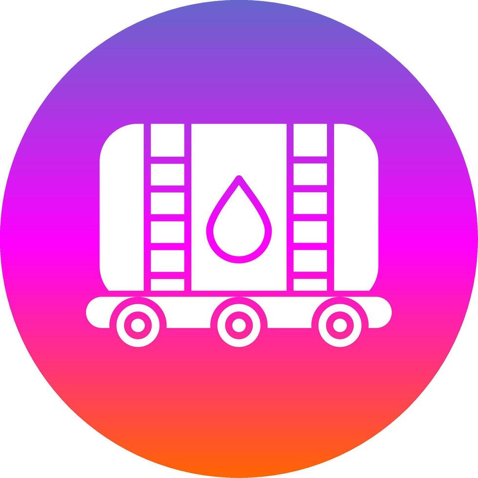 Oil Tank Glyph Gradient Circle Icon vector