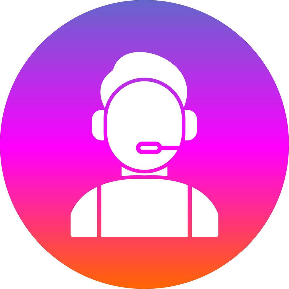 Commentator Glyph Gradient Circle Icon vector