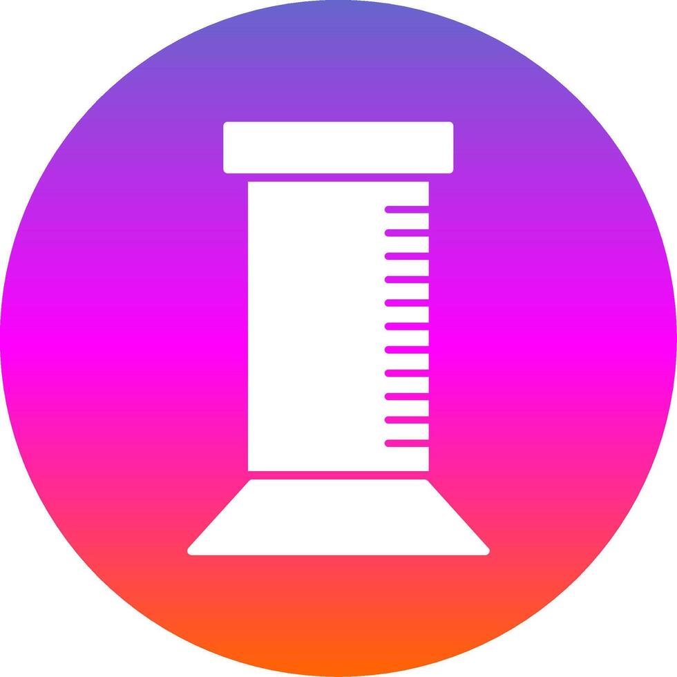 Graduated Cylinder Glyph Gradient Circle Icon vector