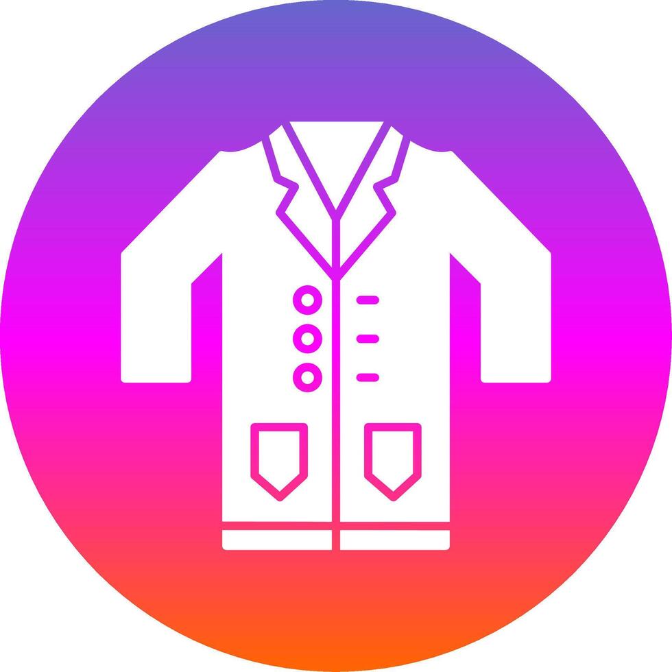 Lab Coat Glyph Gradient Circle Icon vector