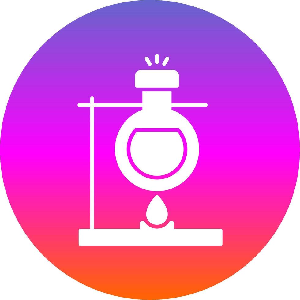 Bunsen Burner Glyph Gradient Circle Icon vector