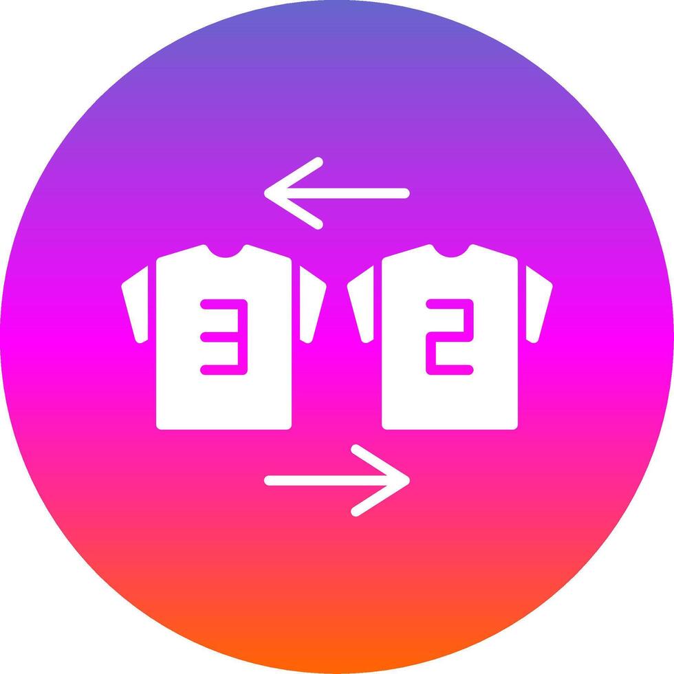 Substitution Glyph Gradient Circle Icon vector